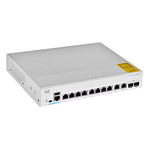 Cisco CBS250-8T-E-2G-EU tīkla slēdzis pārvaldīts L2/L3 Gigabit Ethernet (10/100/1000) Sudrabs