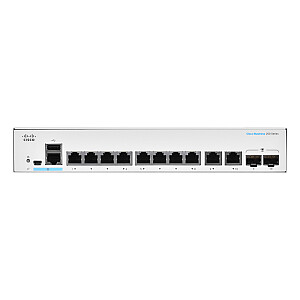 Cisco CBS250-8T-E-2G-EU tīkla slēdzis pārvaldīts L2/L3 Gigabit Ethernet (10/100/1000) Sudrabs