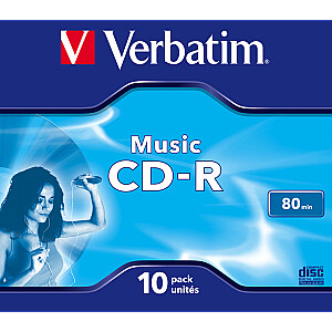 Mūzikas CD-R Verbatim 700 MB 10 gab.