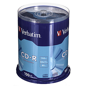 VERBATIM 100x CD-R 700MB 52x extra P S