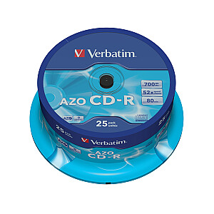 Компакт-диск Verbatim Crystal AZO 25szt
