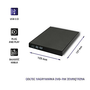 QOLTEC Внешний DVD-RW рекордер USB 2: 0