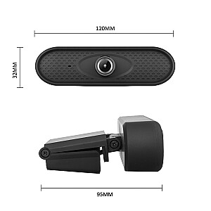 Tīmekļa kamera USB Nano RS RS680 HD 1080P (1920x1080) ar iebūvētu mikrofonu,