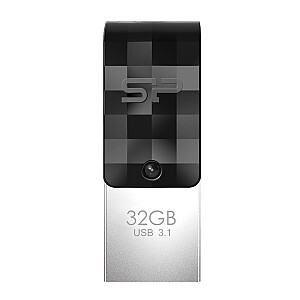 USB-накопитель Silicon Power Mobile C31 32 ГБ USB Type-A / USB Type-C 3.2 Gen 1 (3.1 Gen 1) Черный, серебристый