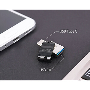 USB-накопитель Silicon Power Mobile C31 32 ГБ USB Type-A / USB Type-C 3.2 Gen 1 (3.1 Gen 1) Черный, серебристый