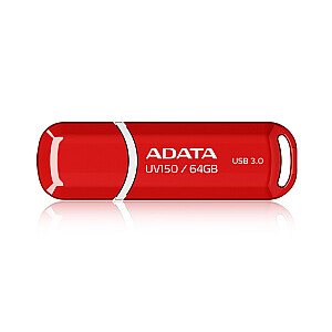 ADATA 64GB DashDrive UV150 USB Type-A 3.2 Gen 1 (3.1 Gen 1) Sarkans zibatmiņas disks