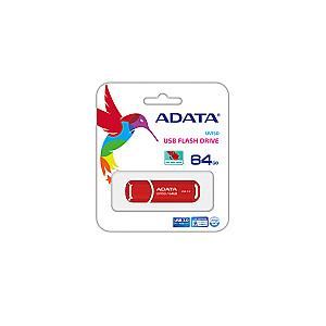 ADATA 64GB DashDrive UV150 USB Type-A 3.2 Gen 1 (3.1 Gen 1) Sarkans zibatmiņas disks