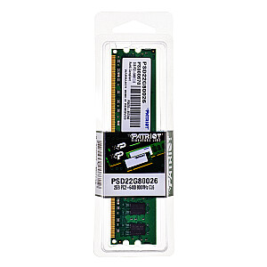 Patriot paraksts 2GB [1x2GB 800MHz DDR2 CL6 DIMM]