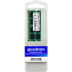 GOODRAM 8 ГБ [1x8 ГБ, 1600 МГц, DDR3 CL11, 1,35 В, SODIMM]