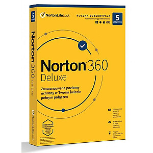 Norton 360 Deluxe BOX PL 5 - ierīces licence uz vienu gadu