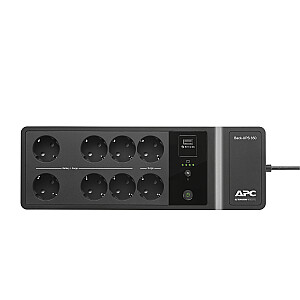 APC Back-UPS 650VA 230V 1 USB uzlādes pieslēgvieta - (atsevišķs) USV Gaidstāve (gaidstāve) 0,65kVA, 400W 8 maiņstrāvas kontaktligzdas