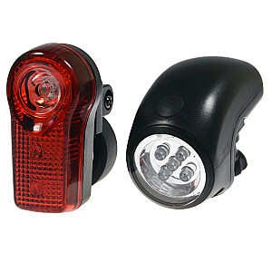 Комплект велосипедных фонарей TWINS, 5 светодиодов + 3 светодиода 92306
