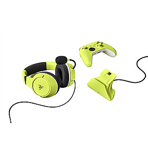 Razer Gaming Headset Kaira X and Charging Stand for Xbox Controller Duo Bundle Built-in microphone, Lime, Wired