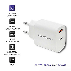 Зарядное устройство QOLTEC 20W 5-12V 1.67-3A