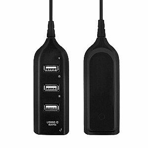 Goodbuy USB sadalītājs (centrmezgls) USB 2.0 līdz 4 x USB 2.0 melns