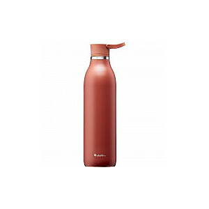 Переработанная бутылка для воды CityLoop Thermavac eCycle 0,6 л не ржавеет. сталь терракотового цвета