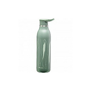 Переработанная бутылка для воды CityLoop Thermavac eCycle 0,6 л не ржавеет. стальной серо-зеленый лист