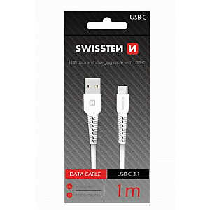 Swissten Basic Universāls Quick Charge 3.1 USB-C Datu un Uzlādes Kabelis 1m