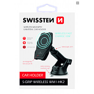 Swissten WM1-HK2 Универсальный Держатель C Беспроводной Зарядкой + Micro USB Провод 1.2м