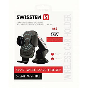 Swissten W2-HK3 Универсальный Держатель c Беспроводной Зарядкой 15W для смартфонов