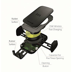 Swissten W2-HK3 Универсальный Держатель c Беспроводной Зарядкой 15W для смартфонов