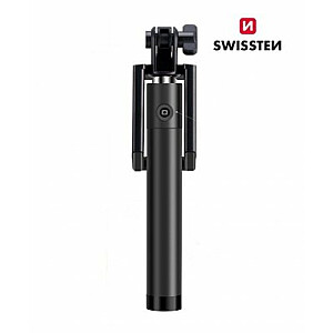 Swissten Wired Selfie Stick ar iebūvētu pogu statīvā