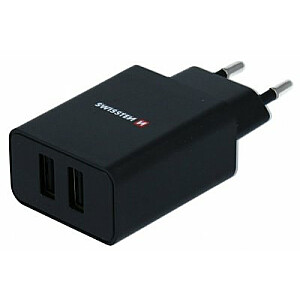 Swissten Premium Tīkla Lādētājs USB 2.1A / 10.5W Ar Micro USB vadu 1.2m