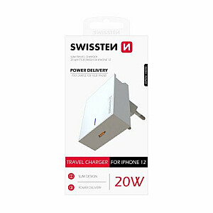 Swissten Premium 20W Tīkla Lādētājs priekš visiem Apple iPhone 12 / 13 sērijas modeļiem