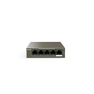 Tīkla slēdzis Tenda TEG1105P-4-63W-EU Gigabit Ethernet (10/100/1000) Power over Ethernet (PoE) Pelēks