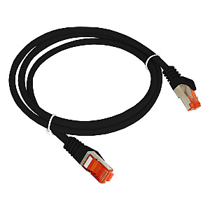 Alantec KKS6CZA1.0 Patch vads F/UTP Cat.6 PVC 1.0m melns