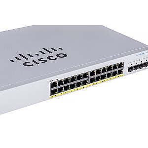 Cisco CBS220-24P-4G Управляемый L2 Gigabit Ethernet (10/100/1000) Power over Ethernet (PoE) 1U Белый