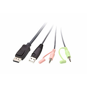 Aten 2 portu USB kabelis DisplayPort KVM slēdzis