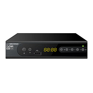 Esperanza EV106R DVB-T2 H.265/HEVC digitālais uztvērējs, melns