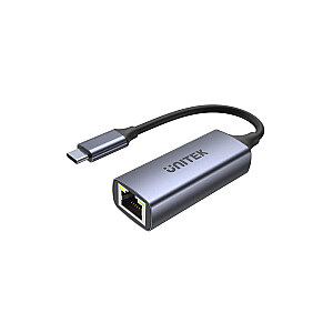 АДАПТЕР UNITEK USB-C — RJ45 M/F, 1 GBPS, PD 100 W