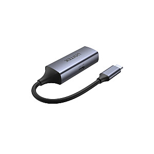 АДАПТЕР UNITEK USB-C - RJ45 M/F, 1GBPS, PD 100W