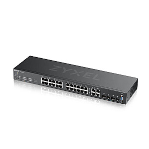 Zyxel tīkla slēdzis GS2220-28-EU0101F pārvaldīts L2 Gigabit Ethernet (10/100/1000) melns