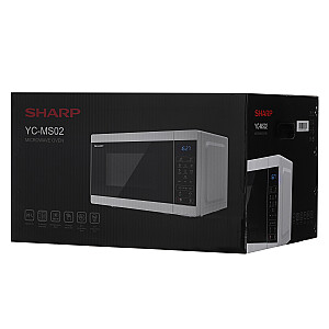Sharp YC-MS02E-W mikroviļņu krāsns Countertop Solo mikroviļņu krāsns 20L 800W melns, balts