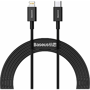 Baseus USB-C uz Lightning USB kabelis 2 m, melns (BSU2663BLK)