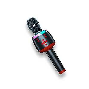 Fusion KG001 karaoke mikrofons ar iebūvētu Bluetooth skaļruni / 5W / aux / balss modulators / USB / Micro SD melns