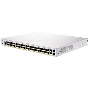 Cisco CBS250-48PP-4G-EU tīkla slēdzis pārvaldīts L2/L3 Gigabit Ethernet (10/100/1000), sudraba krāsa