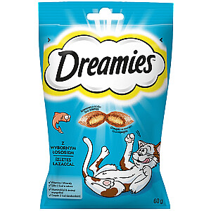 Dreamies 4008429037962 лакомство для собак и кошек Snacks Salmon 60 г