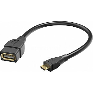 Hama OTG USB-A - mikro USB-B 15 cm