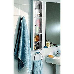 Вертикальный шкафчик для ванной комнаты (белый)