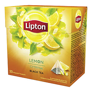 Lipton melnā tēja ar citrona garšu 20 paciņas