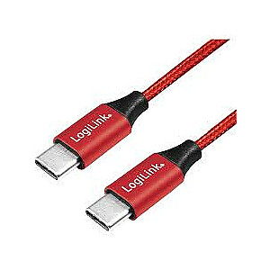 LogiLink USB-C 1.0m sarkans