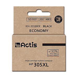 Actis KH-305BKR tinte HP printerim; HP 305XL 3YM62AE nomaiņa; standarts; 20 ml; melns