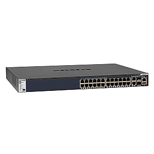 Netgear M4300-28G pārvaldīts L3 Gigabit Ethernet (10/100/1000) 1U melns