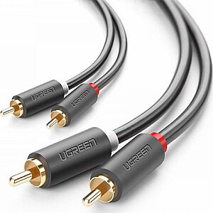 Кабель Ugreen RCA (Cinch) x2 - RCA (Cinch) x2 1м черный (UGR313BLK)