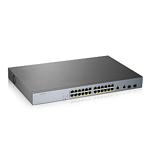 Zyxel tīkla slēdzis GS1350-26HP-EU0101F pārvaldīts L2 gigabitu Ethernet (10/100/1000) pelēks strāvas padeve, izmantojot Ethernet (PoE)