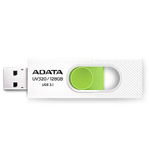 ADATA FLASHDRIVE UV320 128 ГБ USB3.1 Бело-зеленый